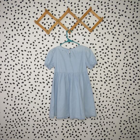 Social Standard by Sanctuary Light Blue Chambray Puff Sleeve Girls Dress - Picture 3 of 7